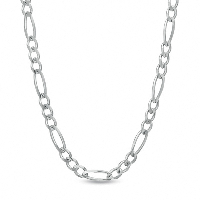 Previously Owned - Men's 6.5mm Figaro Chain Necklace in Sterling Silver - 22"|Peoples Jewellers