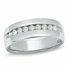 Thumbnail Image 0 of Previously Owned - Men's 0.50 CT. T.W. Channel Set Diamond Wedding Band in 14K White Gold