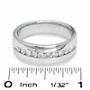 Thumbnail Image 2 of Previously Owned - Men's 0.50 CT. T.W. Channel Set Diamond Wedding Band in 14K White Gold