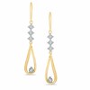 Thumbnail Image 1 of Previously Owned - 0.15 CT. T.W. Diamond Teardrop Dangle Earrings in 10K Gold