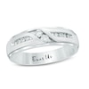Thumbnail Image 1 of Previously Owned - Ever Us™ Men's 0.25 CT. T.W. Two Stone Diamond Satin Slant Band in 14K White Gold