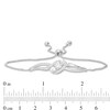 Thumbnail Image 3 of Previously Owned - Lab-Created White Sapphire Three Stone Bolo Bracelet in Sterling Silver - 9.5"