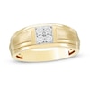 Previously Owned - Men's 0.04 CT. T.W. Quad Diamond Anniversary Band in 10K Gold