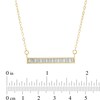 Thumbnail Image 2 of Previously Owned - Glitter Enamel Striped Sideways Bar Necklace in 14K Gold