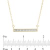 Thumbnail Image 1 of Previously Owned - Glitter Enamel Striped Sideways Bar Necklace in 14K Gold