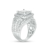 Previously Owned - 2.00 CT. T.W. Princess-Cut Composite Diamond Double Frame Engagement Ring in 10K White Gold