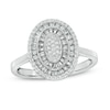 Thumbnail Image 0 of Previously Owned - 0.33 CT. T.W. Composite Diamond Double Oval Frame Ring in 10K White Gold