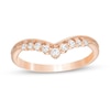 Thumbnail Image 0 of Previously Owned - 0.145 CT. T.W. Diamond Chevron Anniversary Band in 10K Rose Gold
