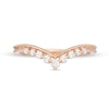 Previously Owned - 0.145 CT. T.W. Diamond Chevron Anniversary Band in 10K Rose Gold