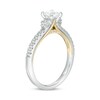 Thumbnail Image 1 of Previously Owned - Adrianna Papell 0.70 CT. T.W. Princess-Cut Diamond Ribbon Engagement Ring in 14K Two-Tone Gold (F/I1)