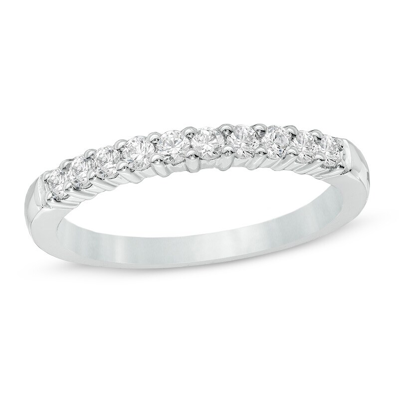 Previously Owned - 0.33 CT. T.W. Diamond Band in 14K White Gold (I/I2)