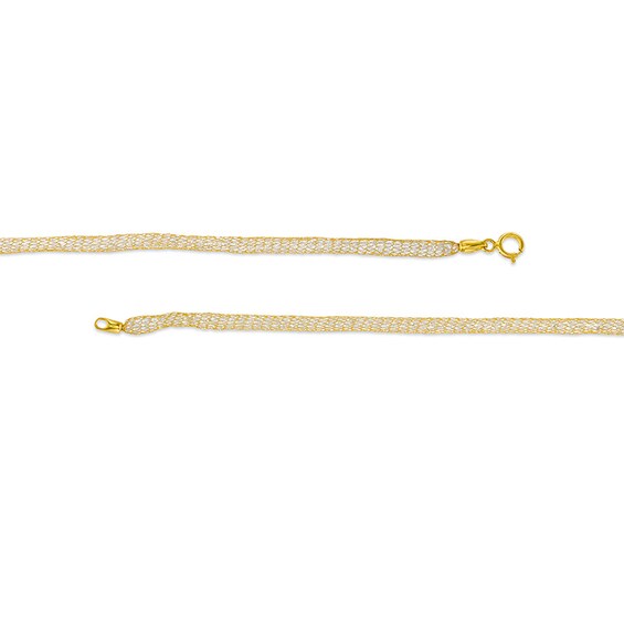 Previously Owned - Cubic Zirconia Mesh Chain Necklace in 14K Gold