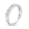Thumbnail Image 2 of Previously Owned - 0.24 CT. T.W. Diamond Alternating Marquise Link Vintage-Style Stacked Ring in 10K White Gold