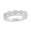 Thumbnail Image 1 of Previously Owned - 0.24 CT. T.W. Diamond Marquise Vintage-Style Stacked Ring in 10K White Gold