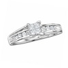 Thumbnail Image 0 of Previously Owned - 0.50 CT. T.W. Quad Princess Diamond Ring in 14K White Gold