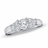 Thumbnail Image 0 of Previously Owned - 0.50 CT. T.W. Diamond Cluster Engagement Ring in 14K White Gold
