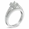 Thumbnail Image 2 of Previously Owned - 1.00 CT. T.W. Princess-Cut Diamond Frame Bridal Set in 14K White Gold