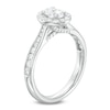 Thumbnail Image 1 of Previously Owned - 1.00 CT. T.W. Canadian Oval Diamond Frame Engagement Ring in 14K White Gold (I/SI2)
