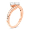 Thumbnail Image 1 of Previously Owned - Ever Us™ 1.00 CT. T.W. Two-Stone Diamond Bypass Ring in 14K Rose Gold