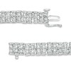 Thumbnail Image 2 of Previously Owned - 0.50 CT. T.W. Diamond Two Row Bracelet in Sterling Silver - 7.5"