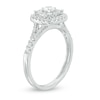 Thumbnail Image 1 of Previously Owned - 0.60 CT. T.W. Diamond Double Cushion Frame Engagement Ring in 14K White Gold (I/I2)