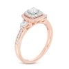 Thumbnail Image 1 of Previously Owned - 0.95 CT. T.W. Diamond Past Present Future® Double Frame Engagement Ring in 14K Rose Gold