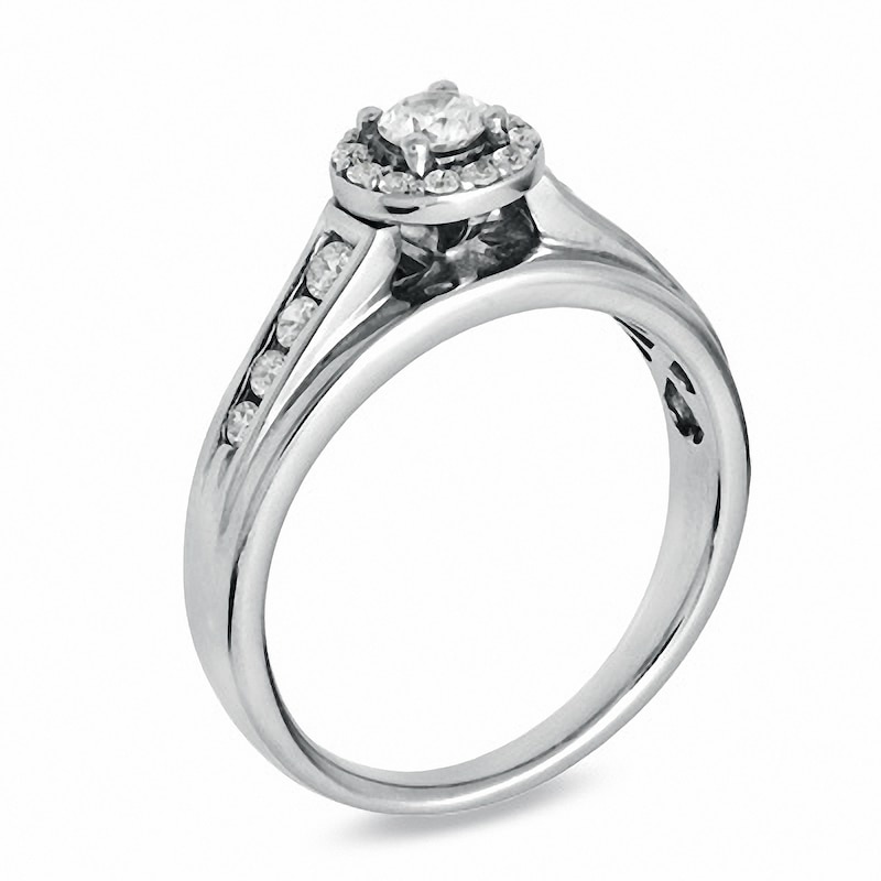 Previously Owned - 0.50 CT. T.W. Diamond Engagement Ring in 14K White Gold (I/I1)