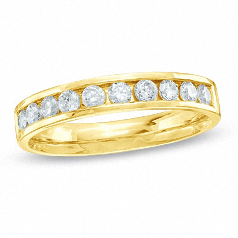 Previously Owned - Ladies' 0.50 CT. T.W. Diamond Channel Band in 14K Gold (I/I1)