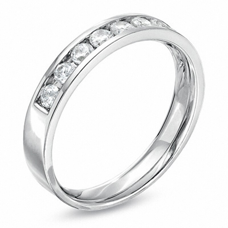 Main Image 2 of Previously Owned - 0.50 CT. T.W. Diamond Channel Band in 14K White Gold (I/I1)