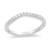 Thumbnail Image 0 of Previously Owned - Enchanted Disney Princess 0.18 CT. T.W. Diamond Contour Wedding Band in 14K White Gold