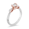 Thumbnail Image 2 of Previously Owned - Enchanted Disney Snow White 0.50 CT. T.W. Princess-Cut Diamond Engagement Ring in 14K Two-Tone Gold