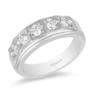 Previously Owned - Enchanted Disney Men's 0.50 CT. T.W. Diamond Five Stone Crown Wedding Band in 14K White Gold