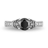 Thumbnail Image 4 of Previously Owned - Enchanted Disney Villains Evil Queen 1.50 CT. T.W. Black Diamond Ring in 14K White Gold