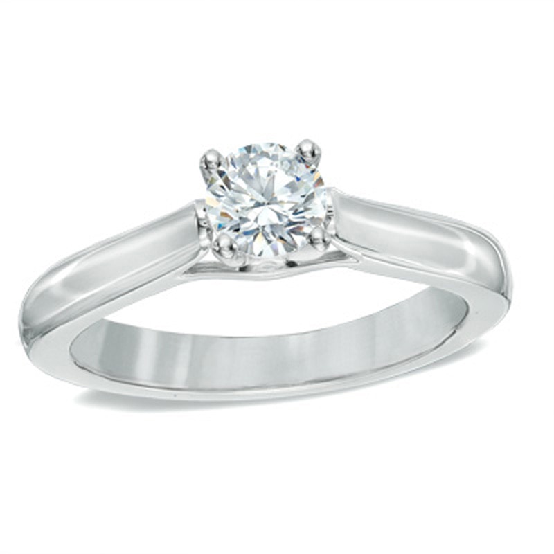 Previously Owned - Celebration  Fire™ 0.50 CT. Diamond Engagement Ring in 14K White Gold (H-I/SI1-SI2)
