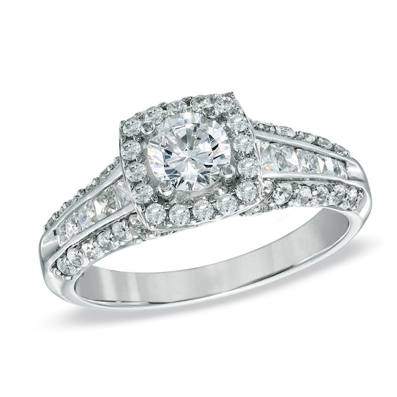 Previously Owned - Celebration Lux® 1.45 CT. T.W. Diamond Engagement Ring in 18K White Gold (I/SI2)