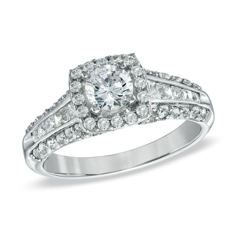 Previously Owned - Celebration Canadian Lux® 1.45 CT. T.W. Diamond Engagement Ring in 18K White Gold (I/SI2)