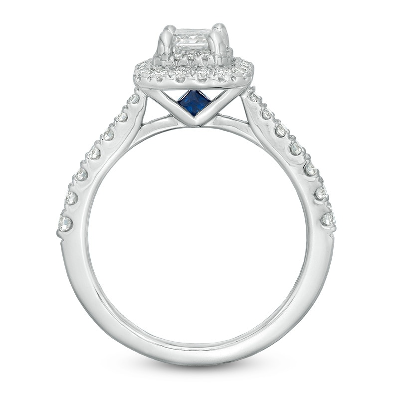 Previously Owned - Vera Wang Love Collection 1.29 CT. T.W. Emerald-Cut Diamond Engagement Ring in 14K White Gold