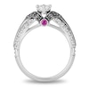 Thumbnail Image 3 of Previously Owned - Enchanted Disney Villains Evil Queen 0.95 CT. T.W. Oval Diamond Ring in 14K White Gold with Rhodium