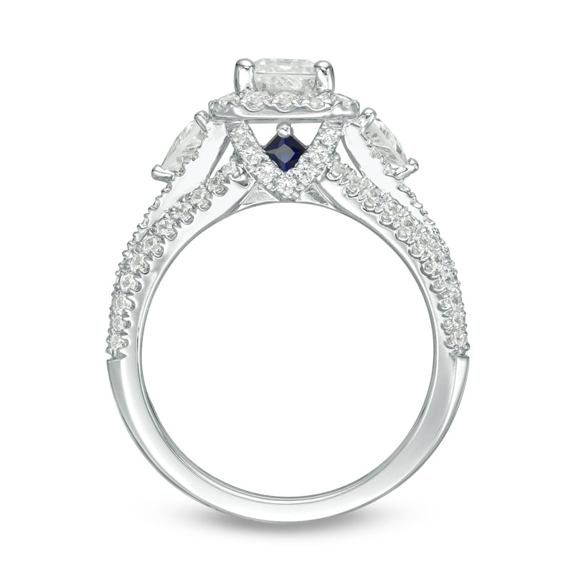 Previously Owned - Vera Wang Love Collection 2.23 CT. T.W. Emerald-Cut Diamond Engagement Ring in 14K White Gold