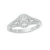 Thumbnail Image 1 of Previously Owned - 0.23 CT. T.W. Composite Diamond Frame Vintage-Style Engagement Ring in 10K White Gold