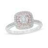 Thumbnail Image 1 of Previously Owned - 0.45 CT. T.W. Diamond Double Square Frame Engagement Ring in 14K Two-Tone Gold