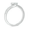Thumbnail Image 2 of Previously Owned - Ever Us™ 0.25 CT. T.W. Two-Stone Diamond Bypass Ring in 14K White Gold