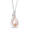 Thumbnail Image 4 of Previously Owned - Interwoven™ 0.16 CT. T.W. Diamond Pendant in Sterling Silver and 10K Rose Gold - 19"