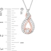 Thumbnail Image 5 of Previously Owned - Interwoven™ 0.16 CT. T.W. Diamond Pendant in Sterling Silver and 10K Rose Gold - 19"