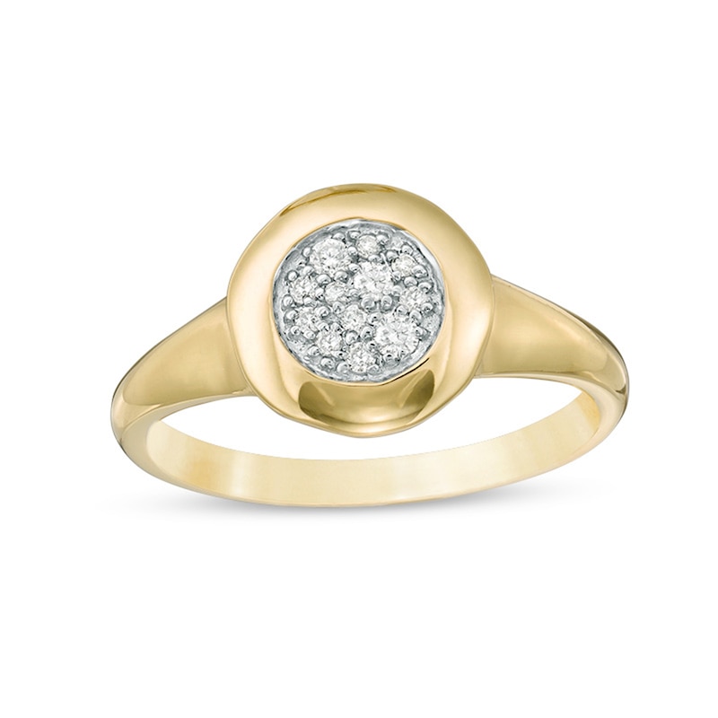 Previously Owned - Rea AuRA™ Collection 0.085 CT. T.W. Composite Diamond Ring in 10K Gold