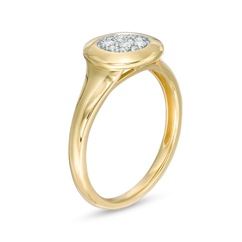 Previously Owned - Rea AuRA™ Collection 0.085 CT. T.W. Composite Diamond Ring in 10K Gold