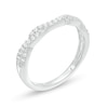Thumbnail Image 2 of Previously Owned - 0.20 CT. T.W. Diamond Twist Contour Anniversary Band in 14K White Gold