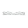 Thumbnail Image 3 of Previously Owned - 0.20 CT. T.W. Diamond Twist Contour Anniversary Band in 14K White Gold