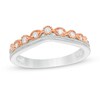 Thumbnail Image 1 of Previously Owned - 0.115 CT. T.W. Diamond Contour Vintage-Style Anniversary Band in 10K Two-Tone Gold