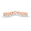 Thumbnail Image 4 of Previously Owned - 0.115 CT. T.W. Diamond Contour Vintage-Style Anniversary Band in 10K Two-Tone Gold
